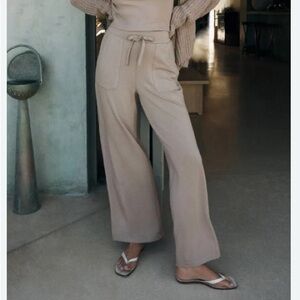 Z Supply Beige Wide Leg Jumpsuit